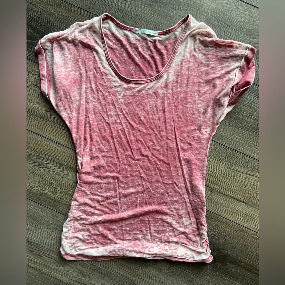 Sheer light red Maurice’s top